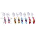 Set Plastik Kiddy Cutlery Spoon yang berwarna-warni